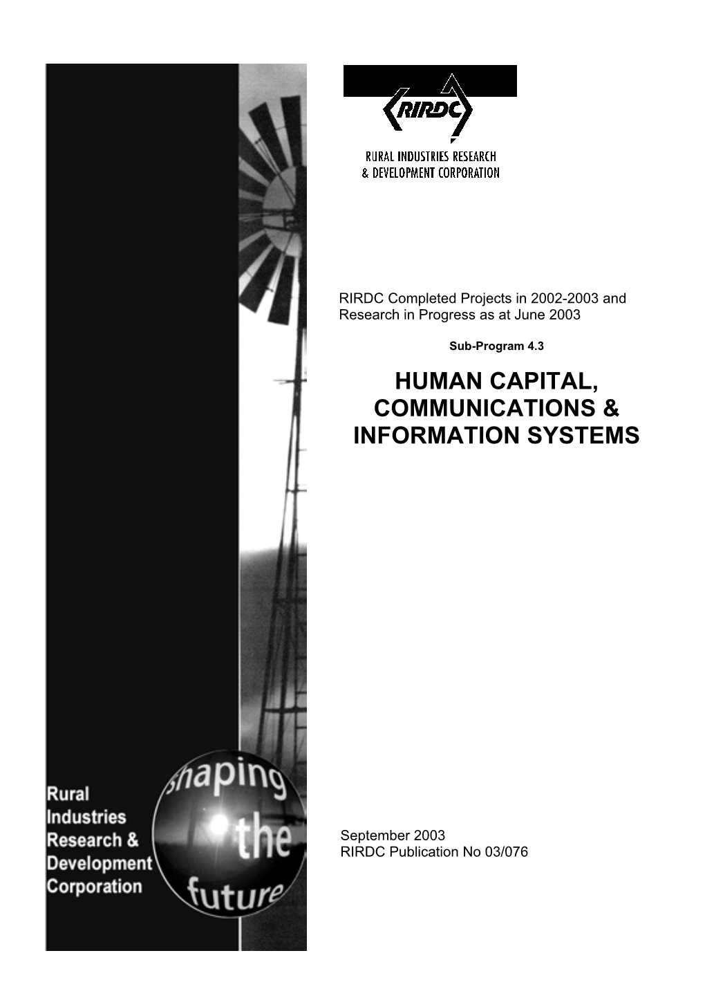 Human Capital, Communications & Information Systems