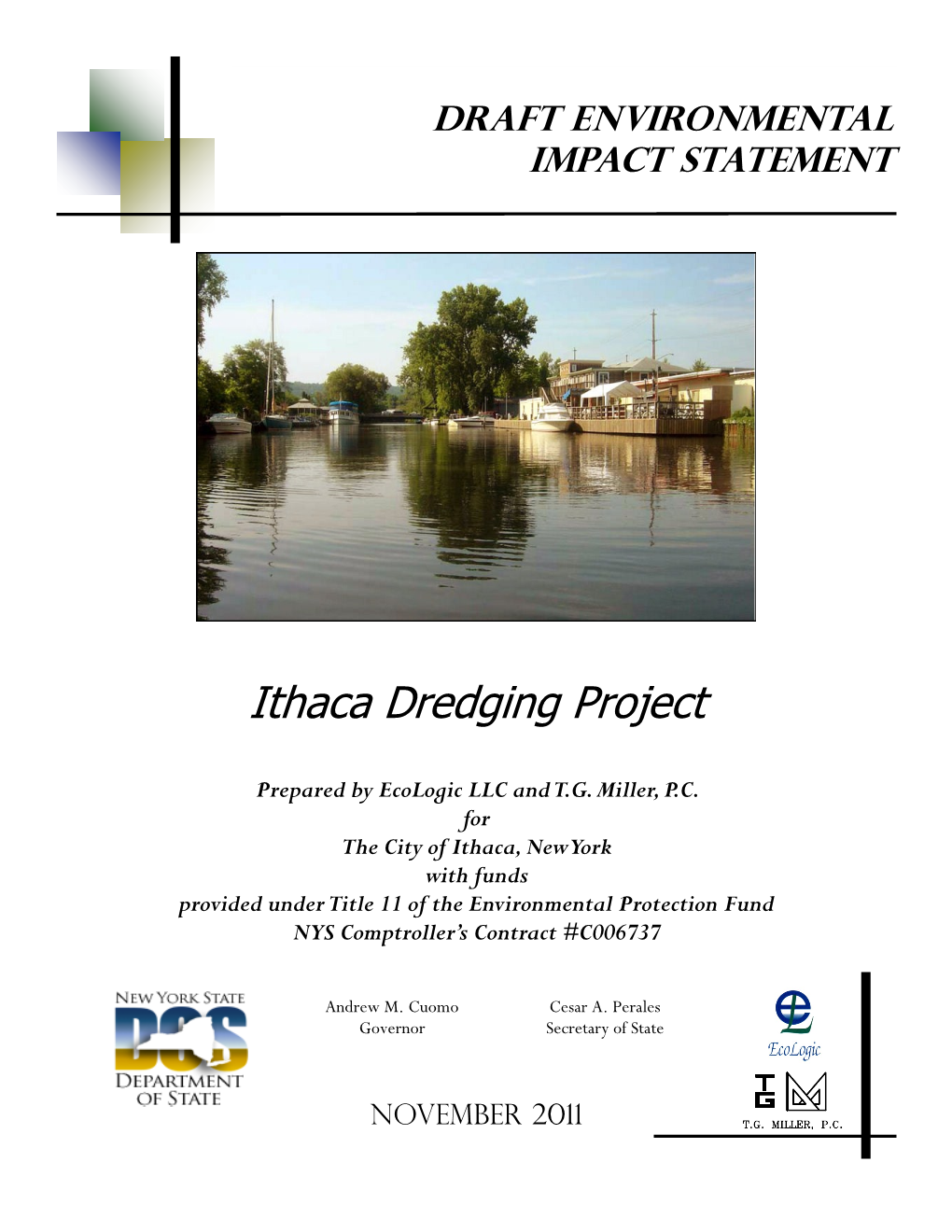 Draft Environmental Impact Statement--Ithaca Dredging Project