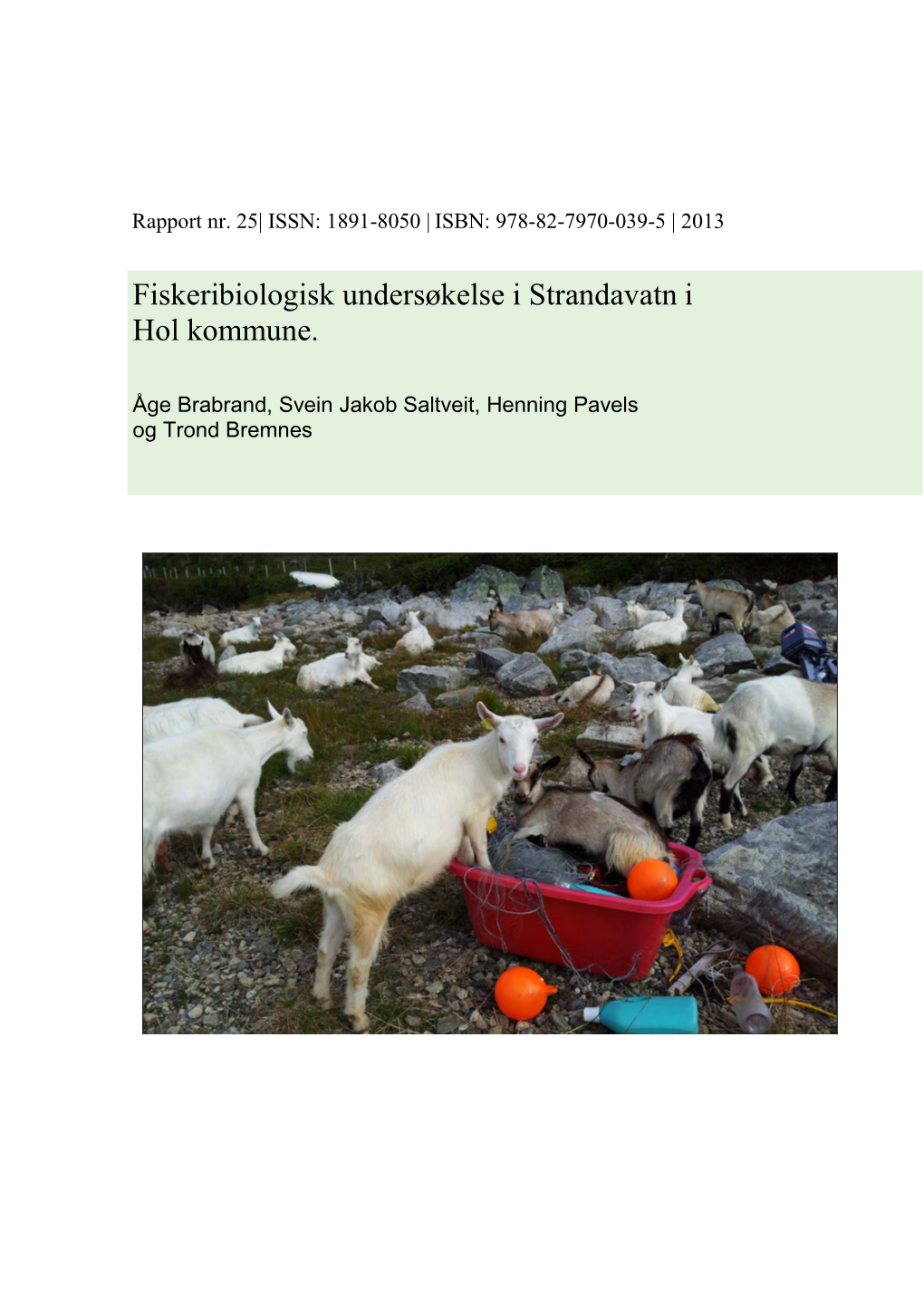 Rapport Strandavatnet 2012 LFI Univ. I Oslo.Pdf