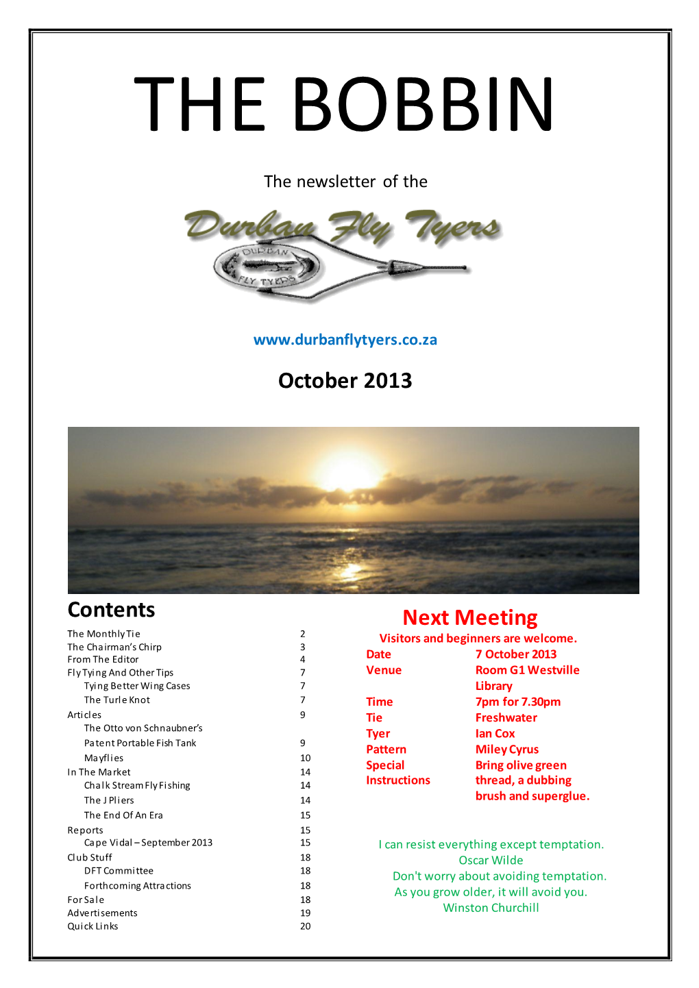 The Bobbin – October 2013