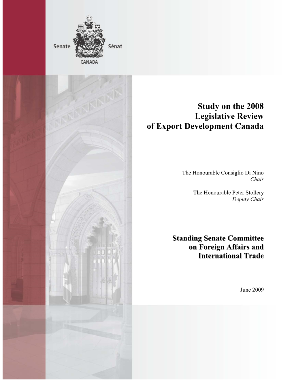 Study on the 2008 Legislative Review of Export Development Canada