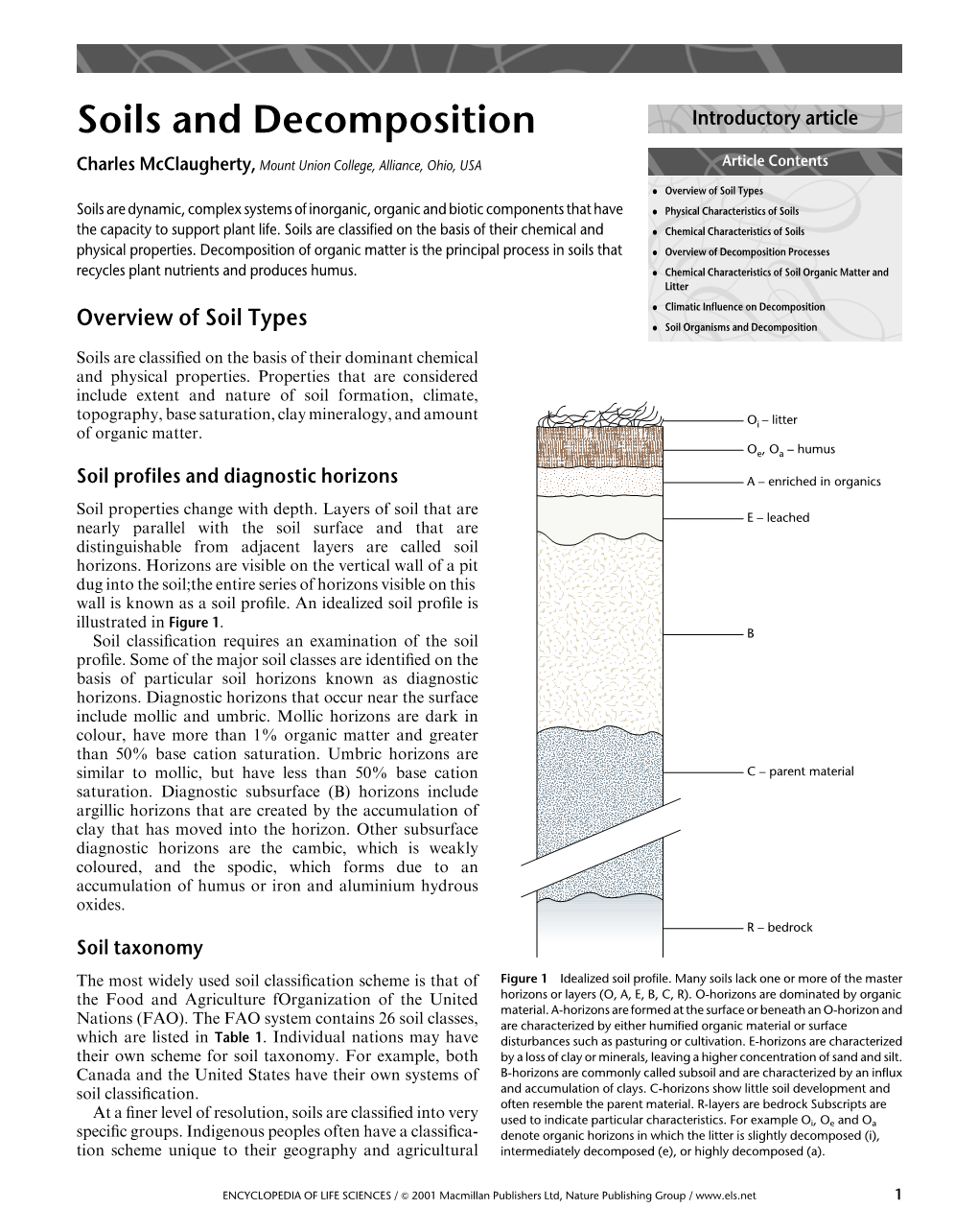 Soils and Decomposition Introductory Article