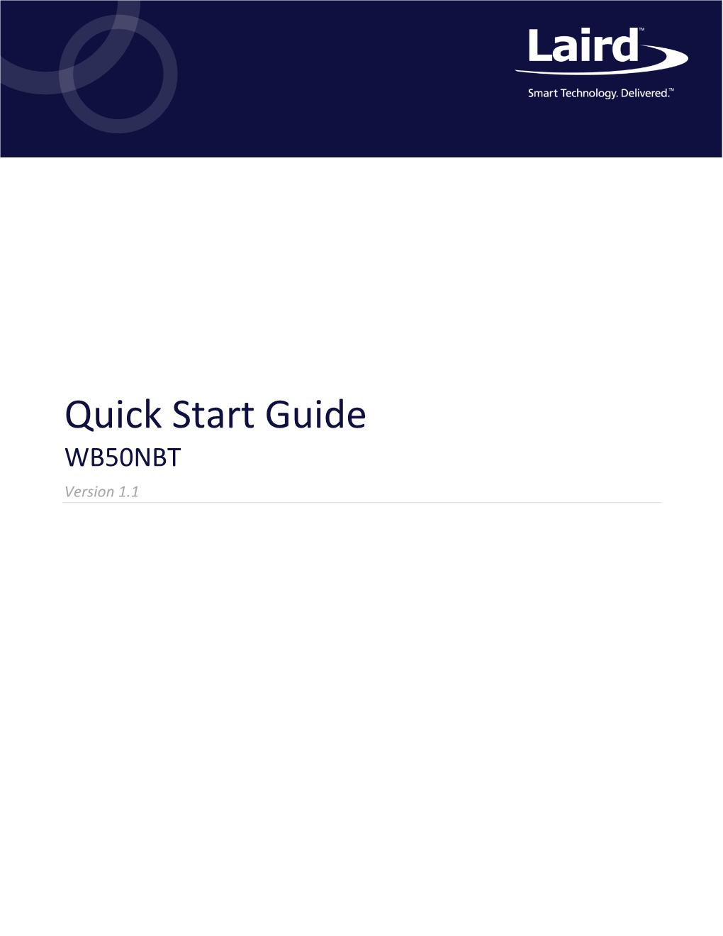 Quick Start Guide WB50NBT Version 1.1