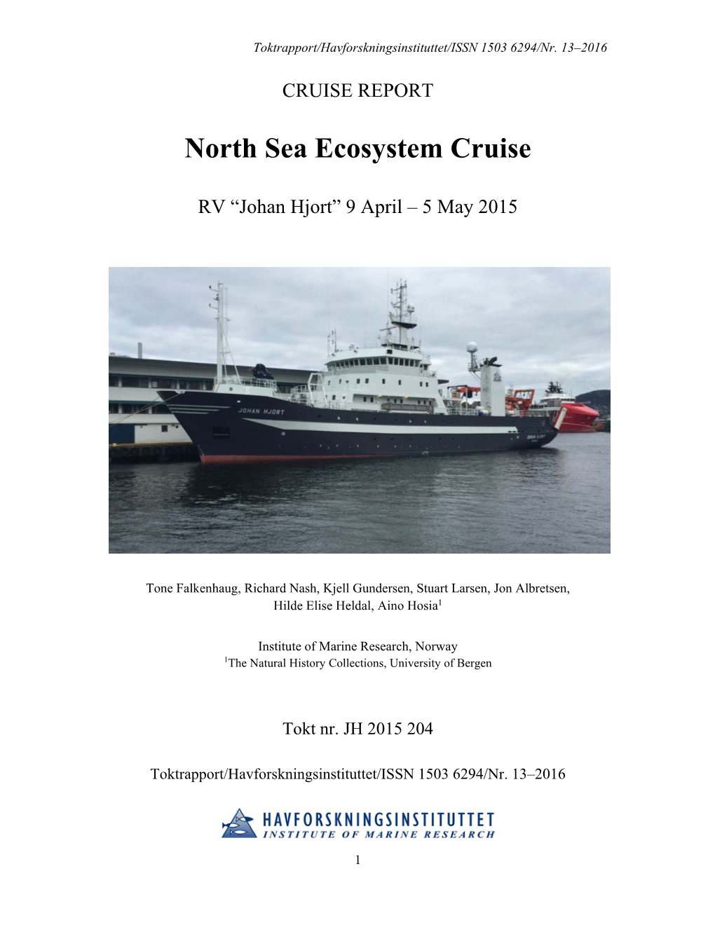 North Sea Ecosystem Cruise