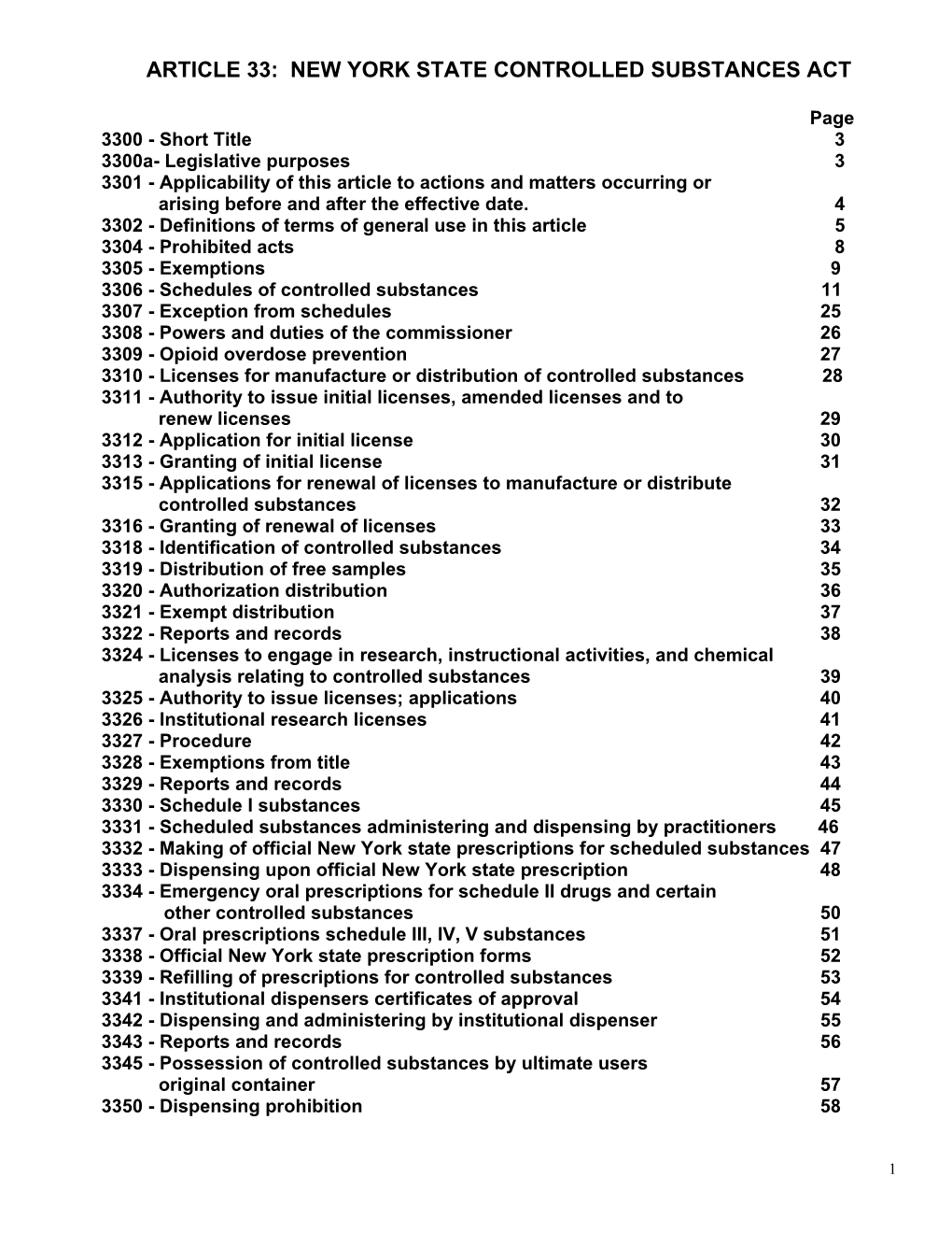 New York State Controlled Substances Act