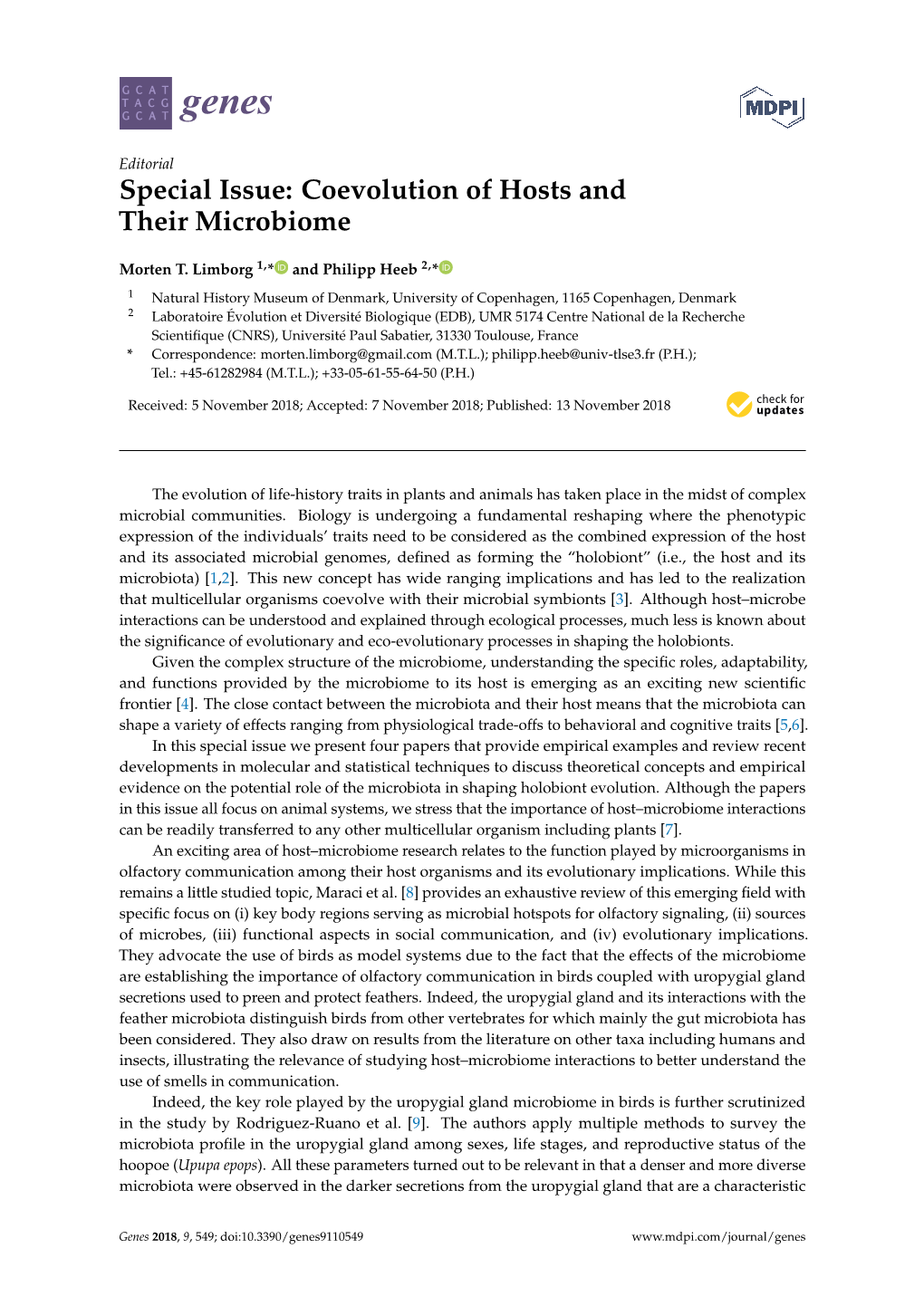 Coevolution of Hosts and Their Microbiome