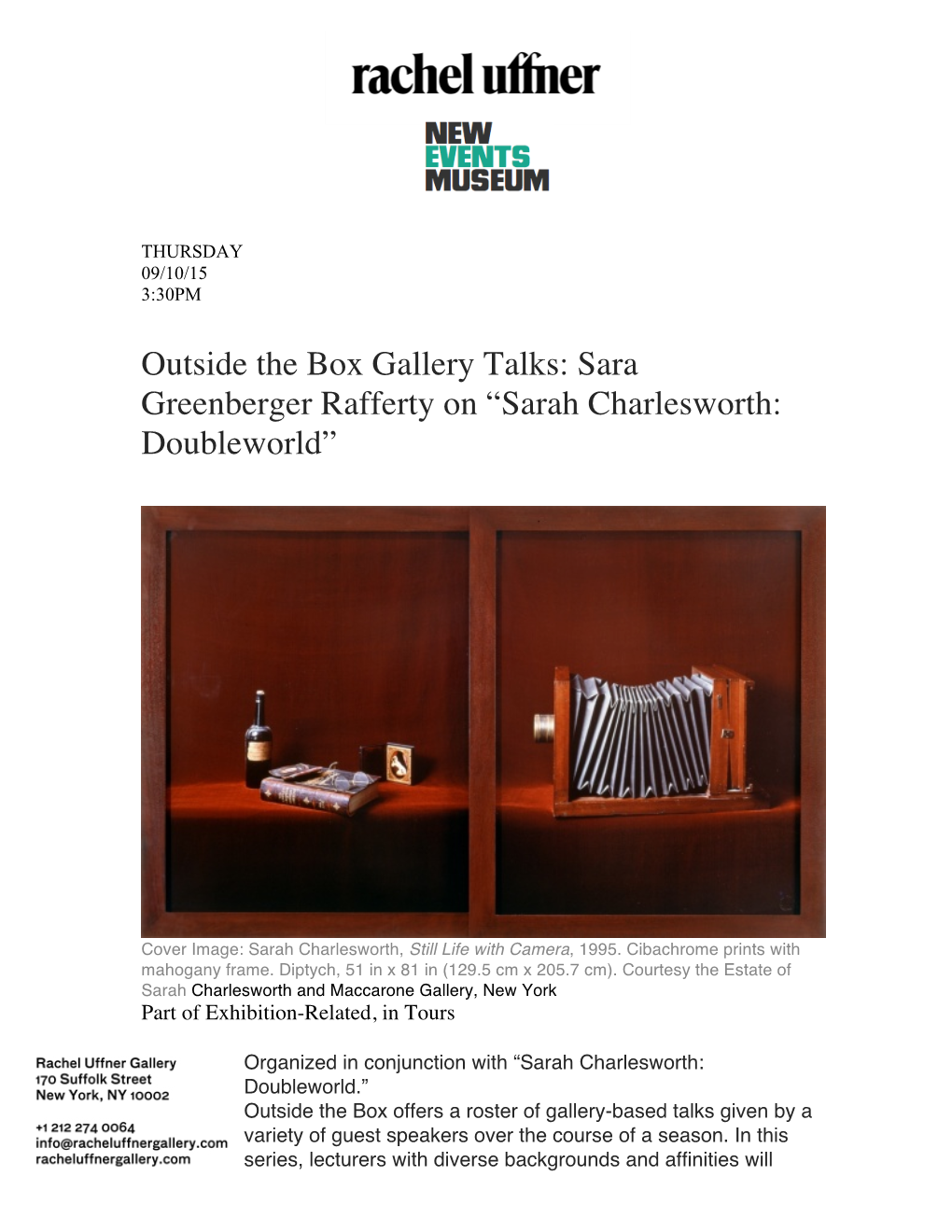 Sara Greenberger Rafferty on “Sarah Charlesworth: Doubleworld”