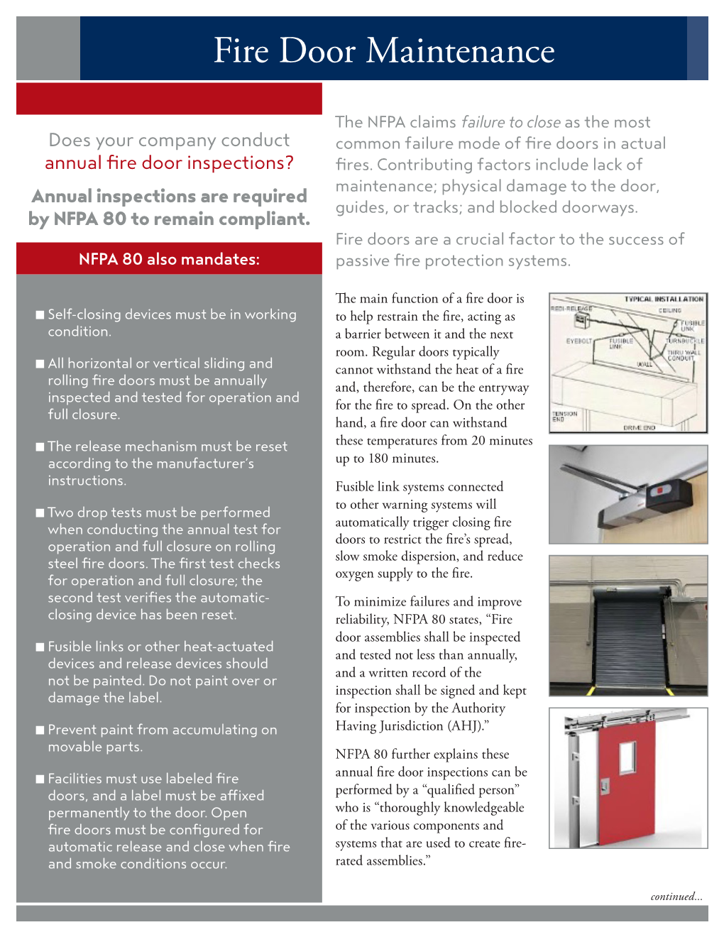 Fire Door Maintenance