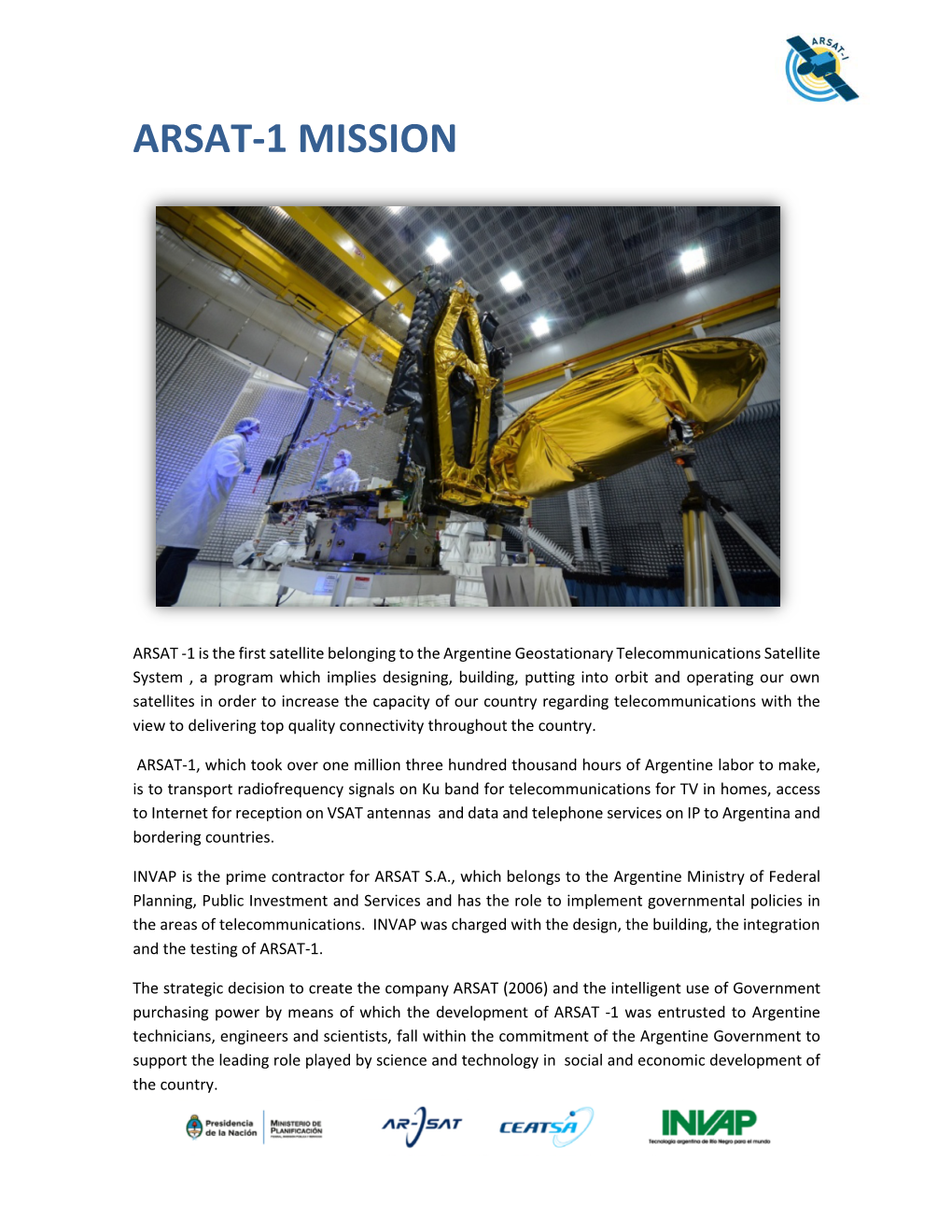 Arsat-1 Mission Overview