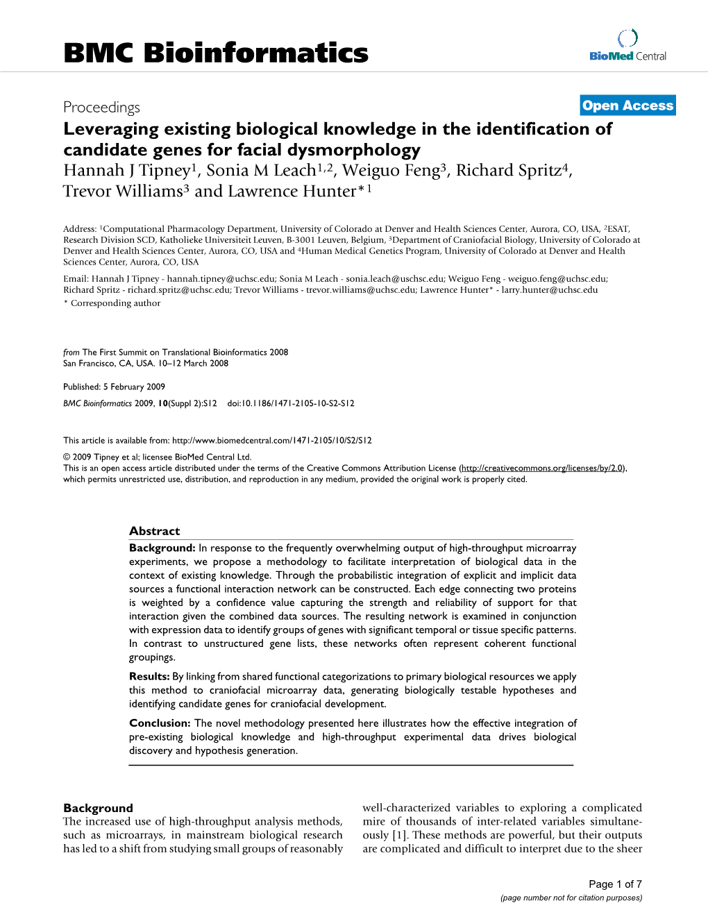 Leveraging Existing Biological Knowledge in the Identification Of