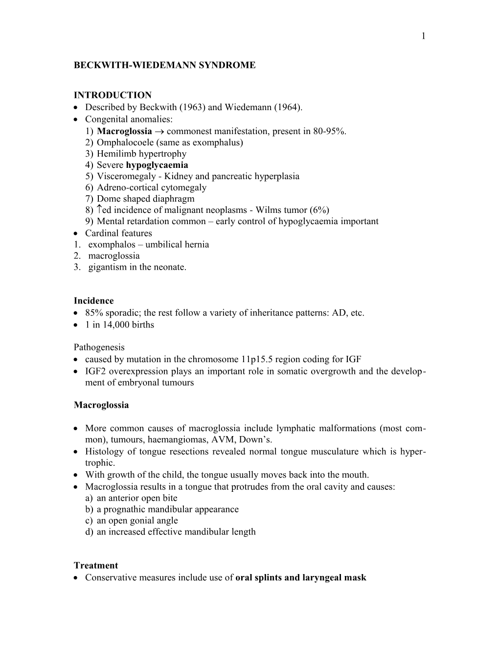 Beckwith-Wiedemann Syndrome