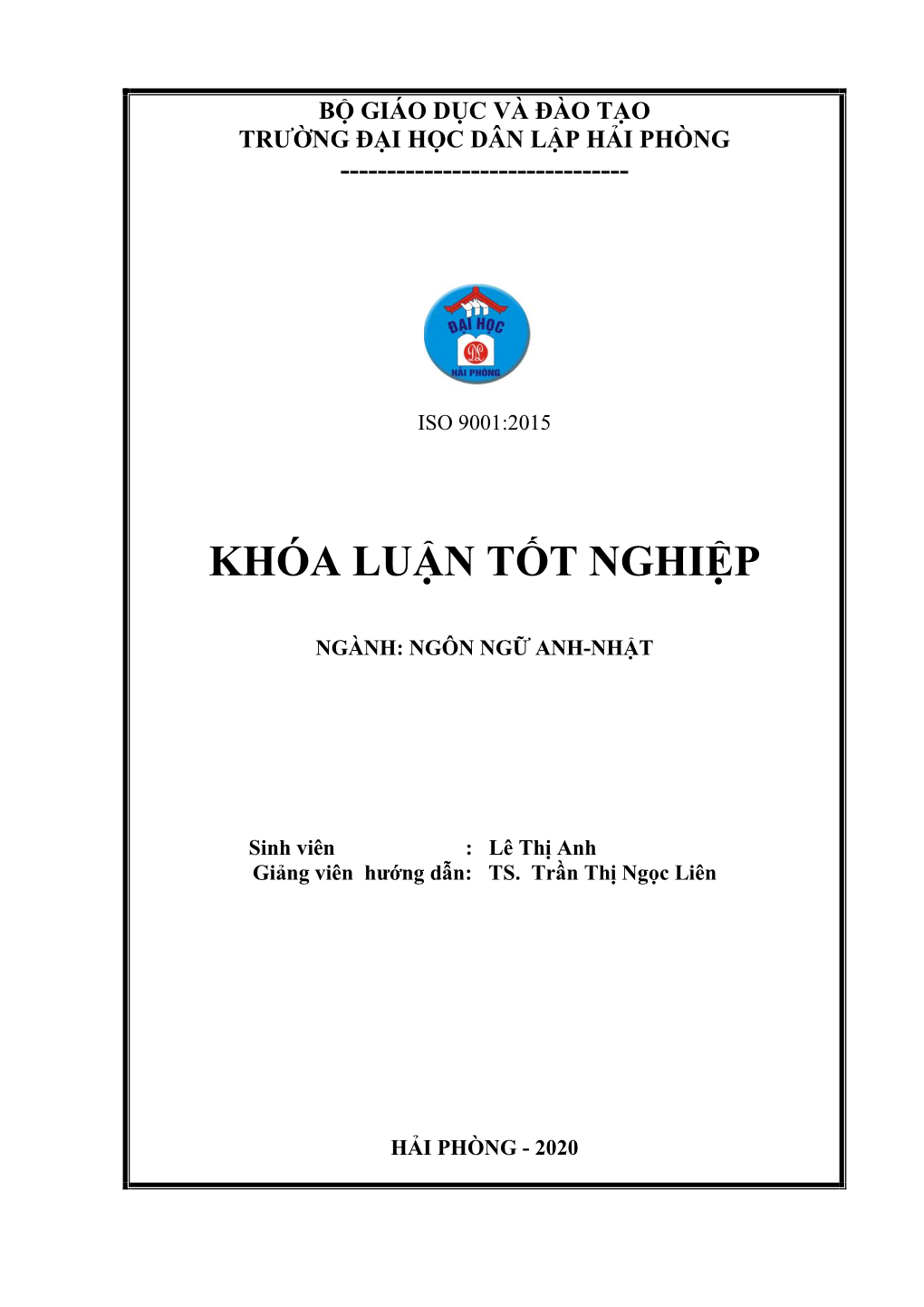 Khóa Luận Tốt Nghiệp