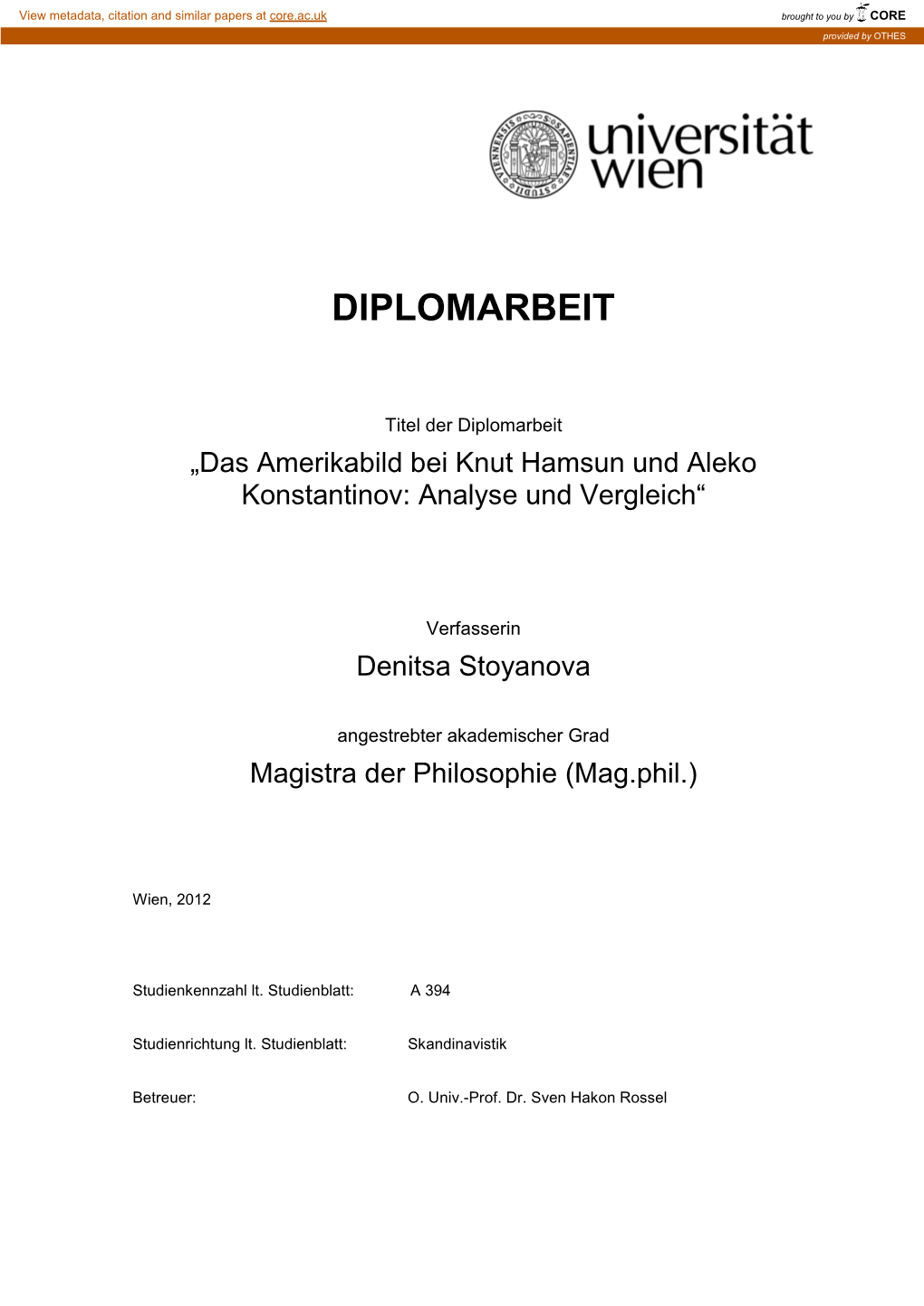 Diplomarbeit