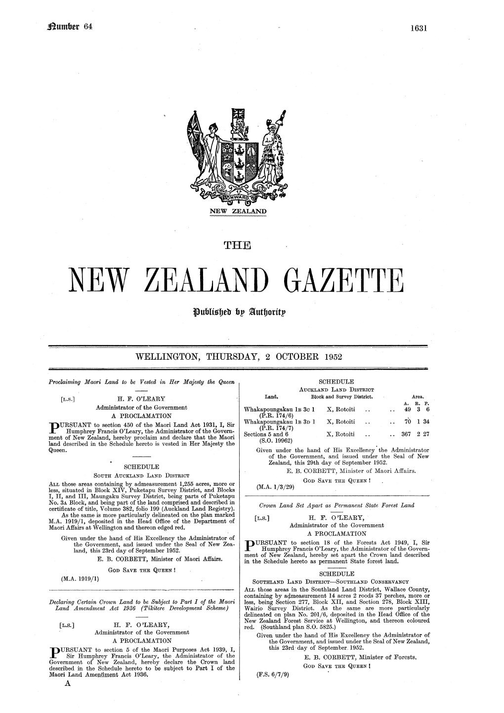 New Zealand Gazette