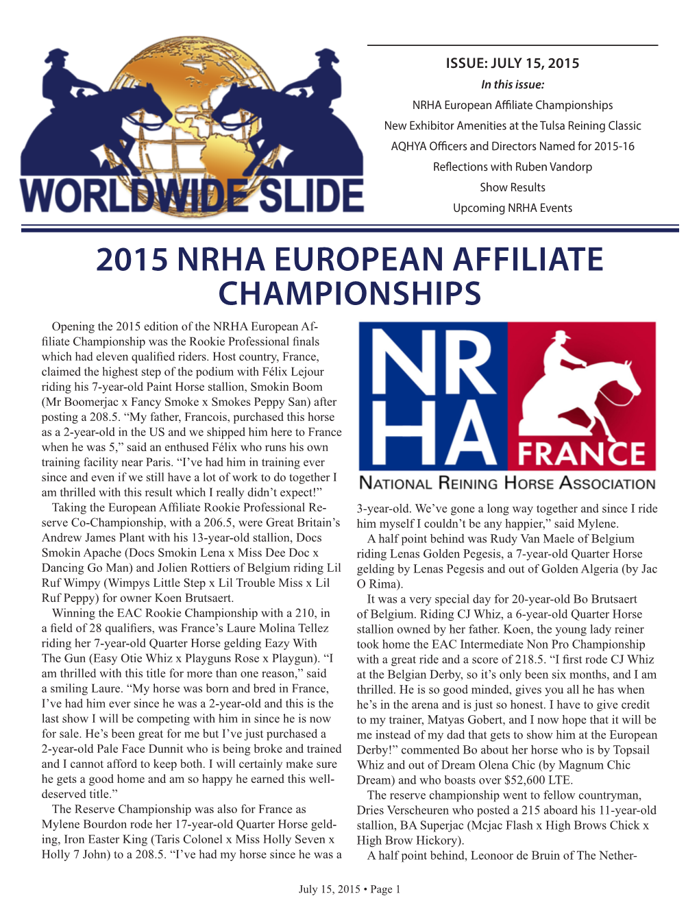 2015 Nrha European Affiliate Championships