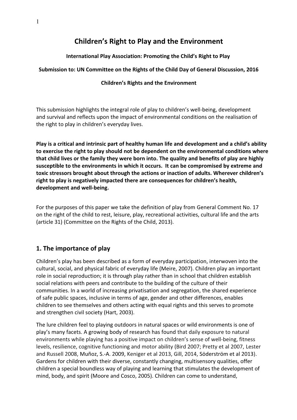 Article 31, Convention On The Rights Of The Child