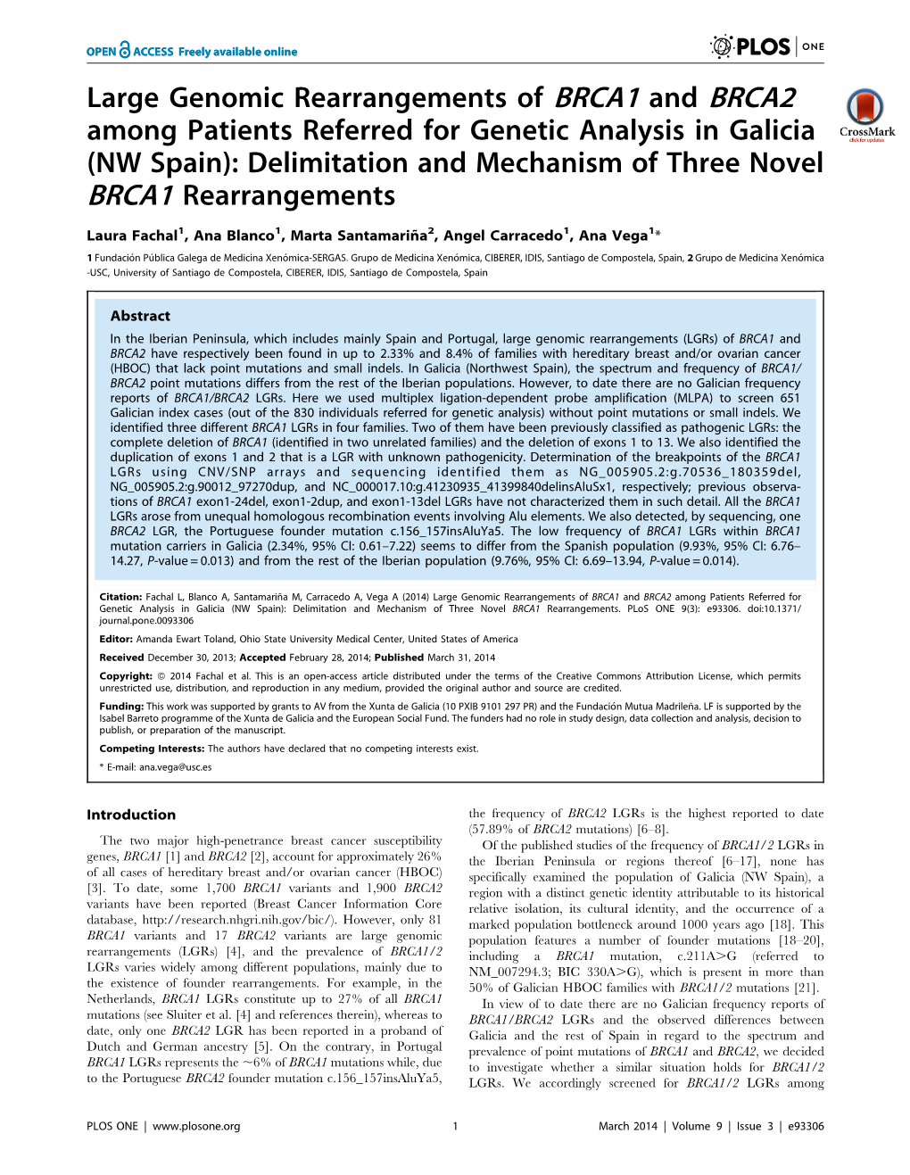 Large Genomic Rearrangements of BRCA1 and BRCA2