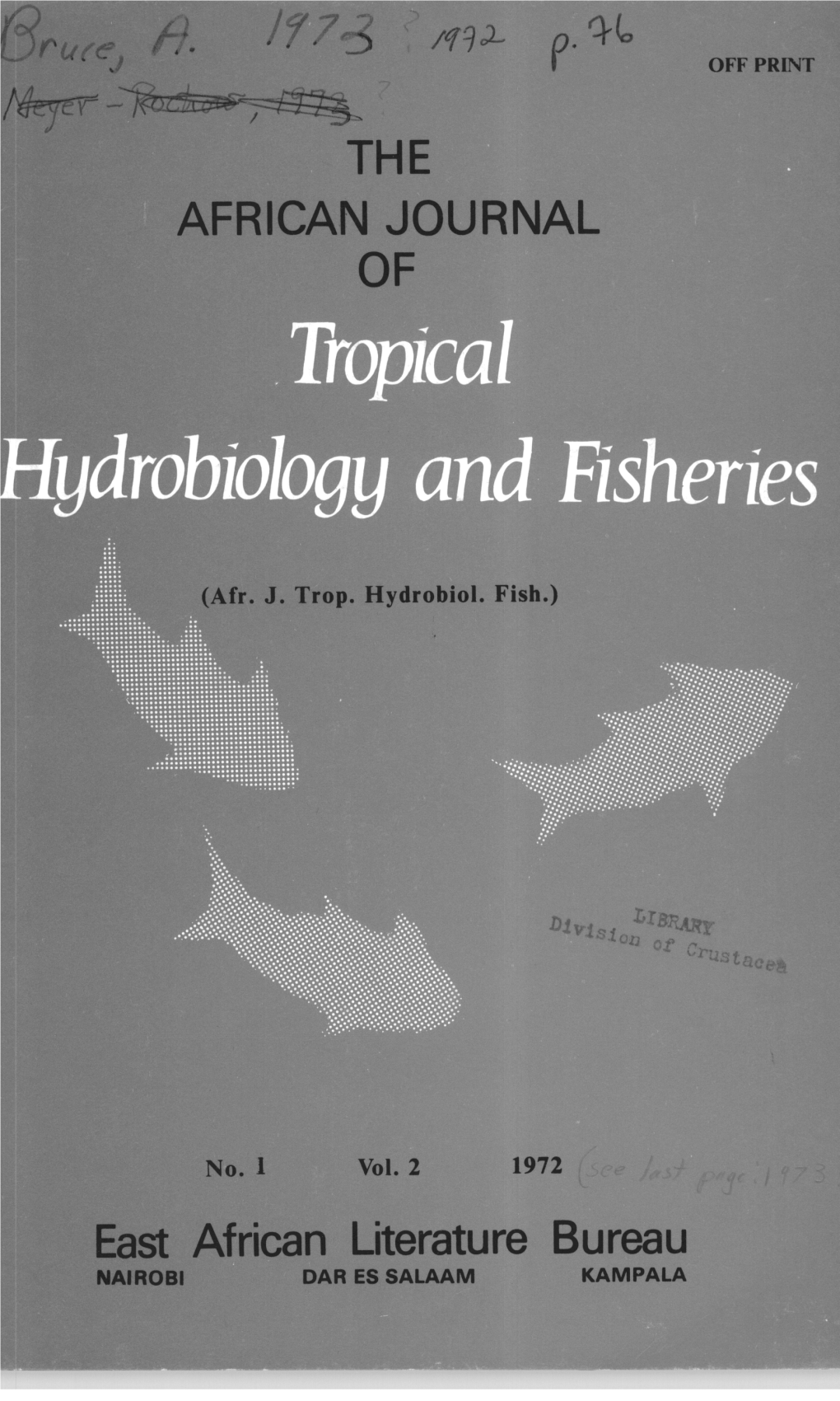 Tropical Hydrobiology and Fisheries