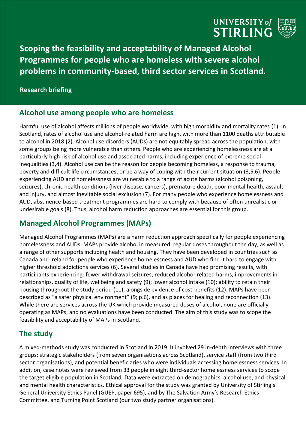 Managed Alcohol Programmes (Maps)