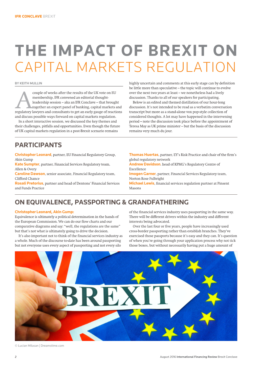 The Impact of Brexit on Capital Markets Regulation