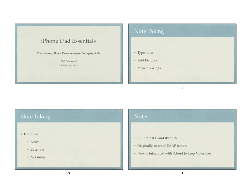 Iphone Ipad Essentials Notes and WP F2020