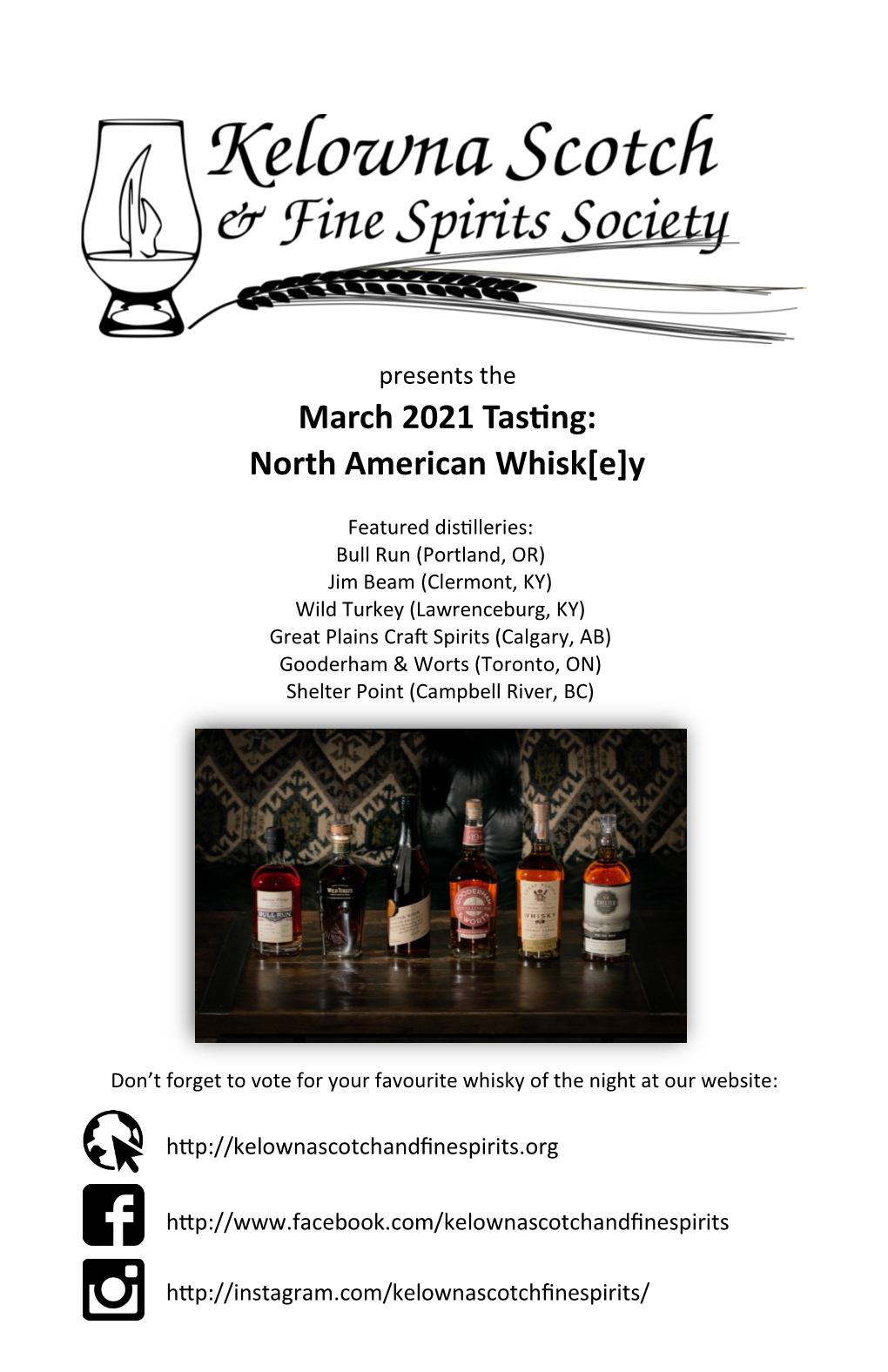 March 2021 Tasting: North American Whisk[E]Y