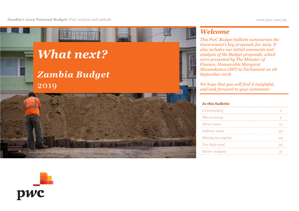 Zambia Budget 2019