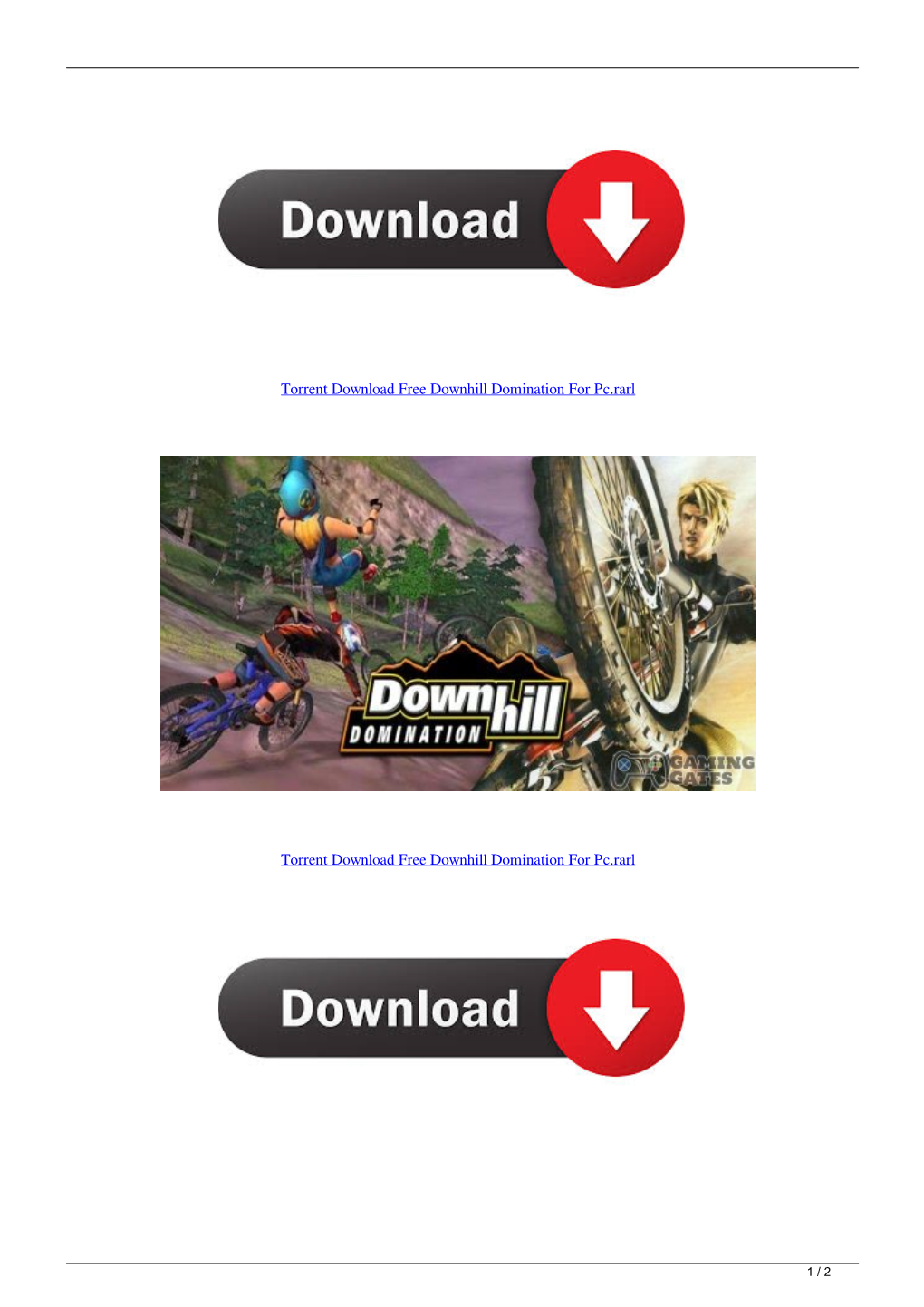 Torrent Download Free Downhill Domination for Pcrarl