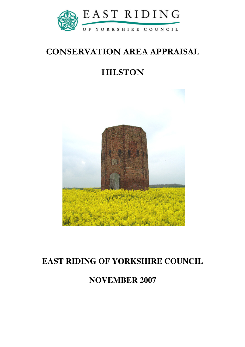 Conservation Area Appraisal Hilston