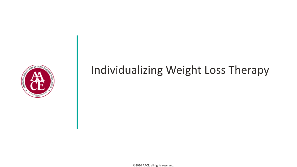 Individualizing Weight Loss Therapy