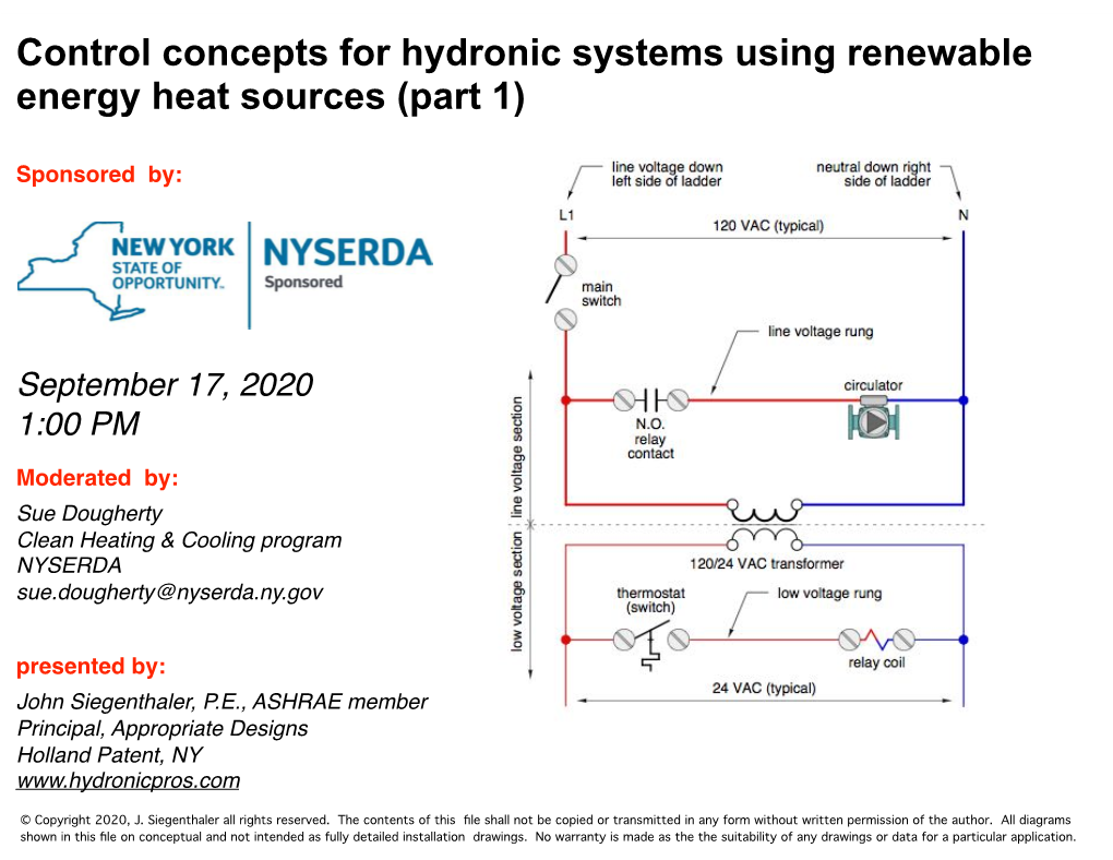 Control Concepts for Hydronic Systems Using Renewable Energy Heat Sources (Part 1)