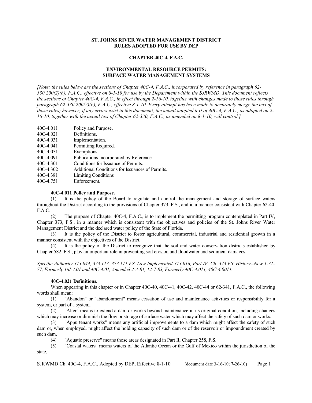 St. Johns River Water Management District