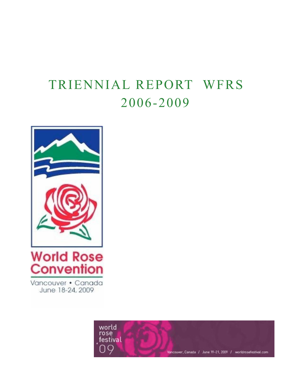 Wfrs Triennial Report 2006-2009
