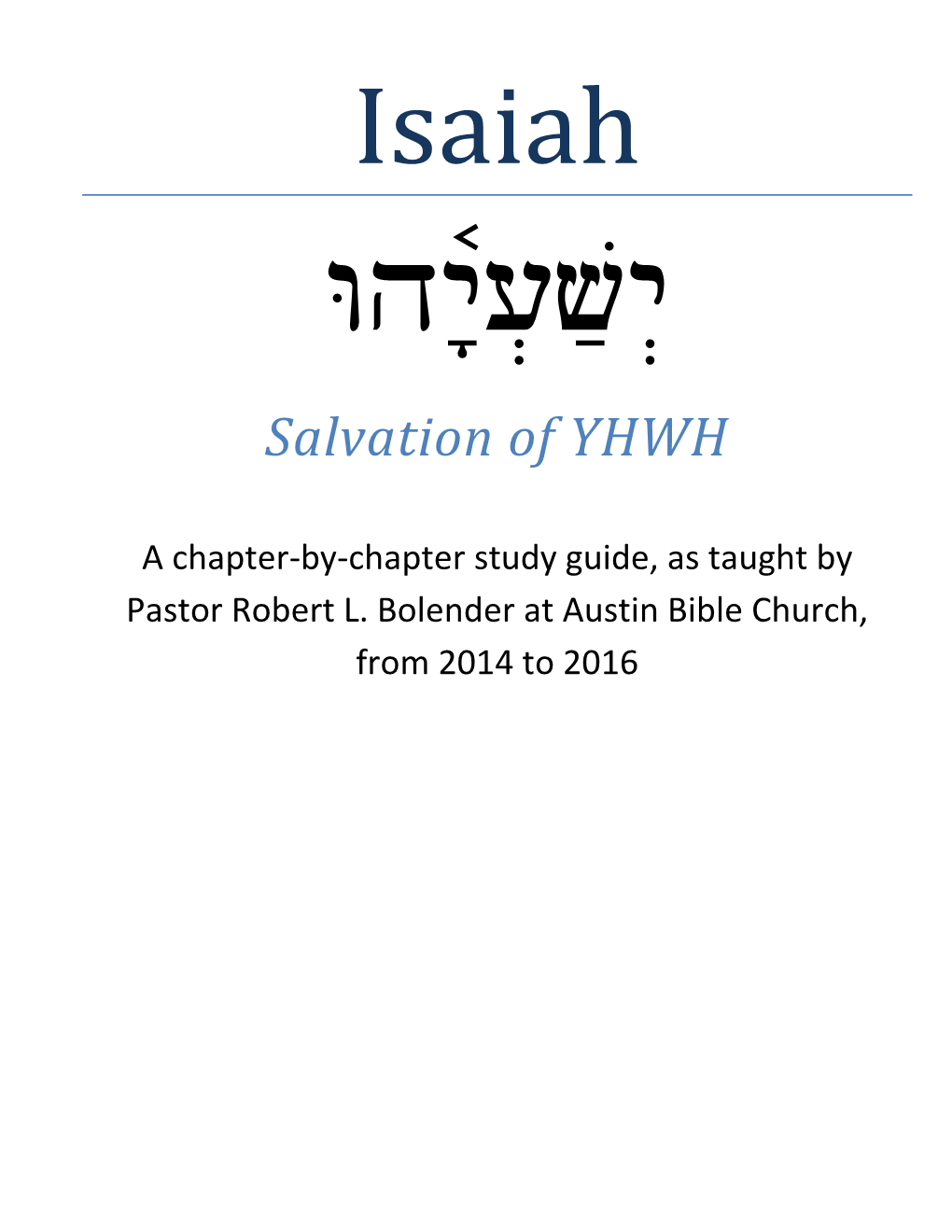 Isaiah Series Notebook.Pdf