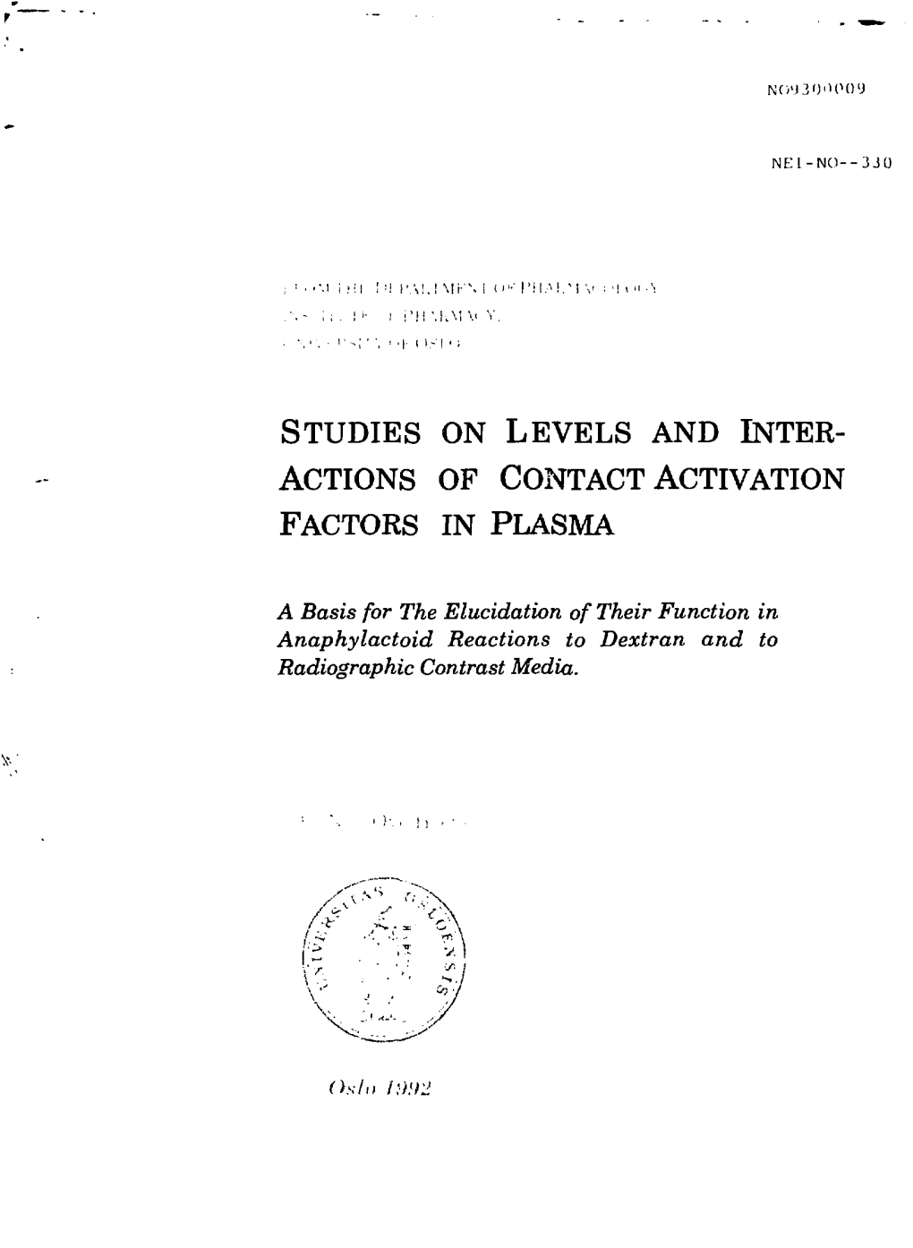 Studies on Levels and Inter Actions of Contact