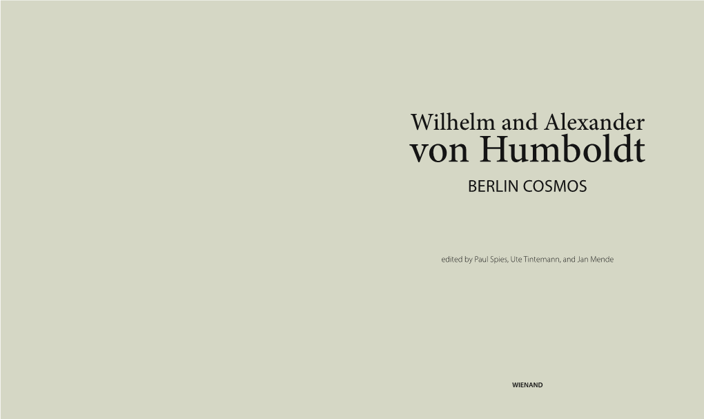 Von Humboldt BERLIN COSMOS