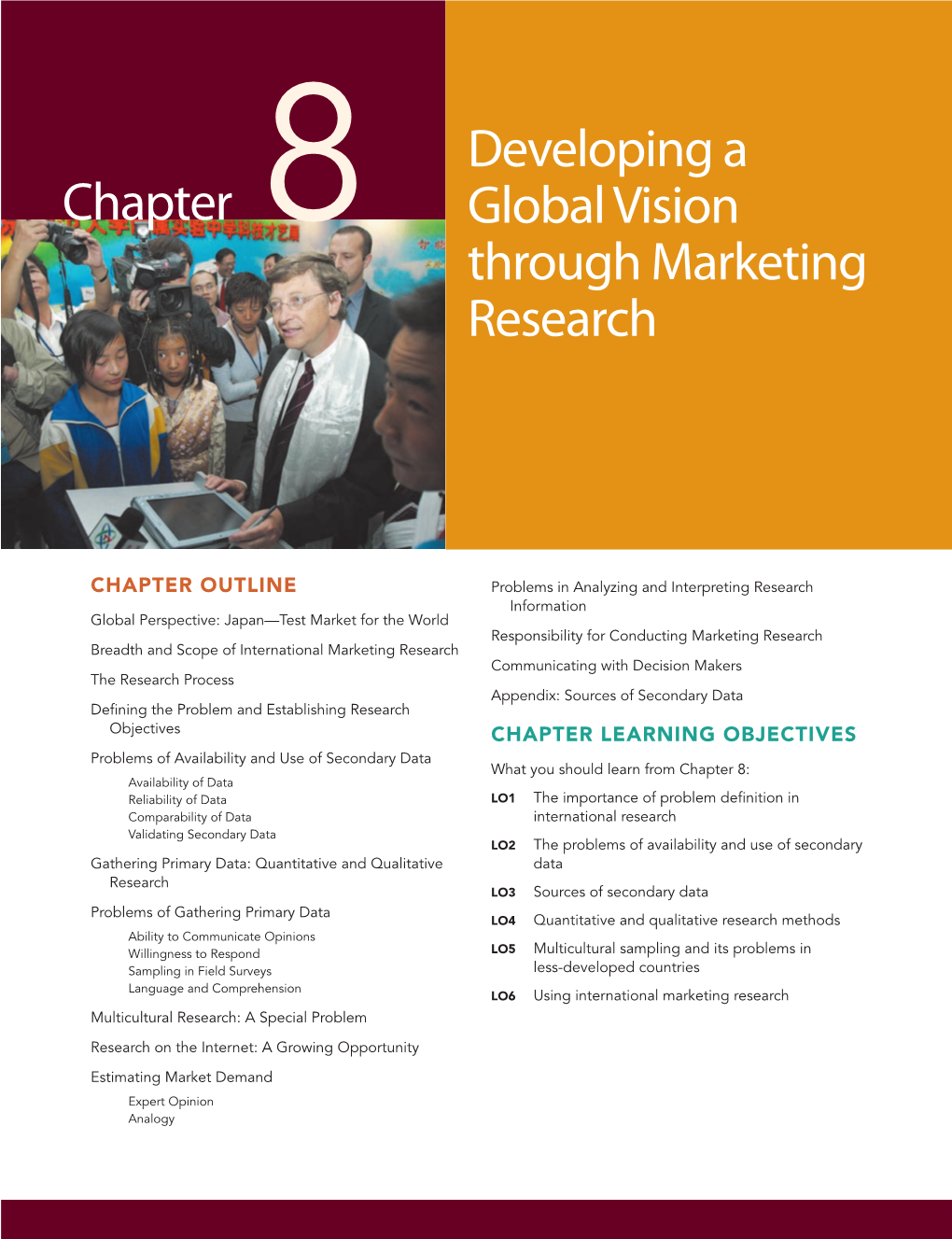 8 Developing a Global Vision Through Marketing Research Chapter
