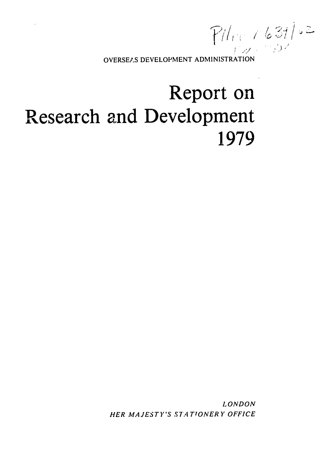 Report on Research and Development 1979