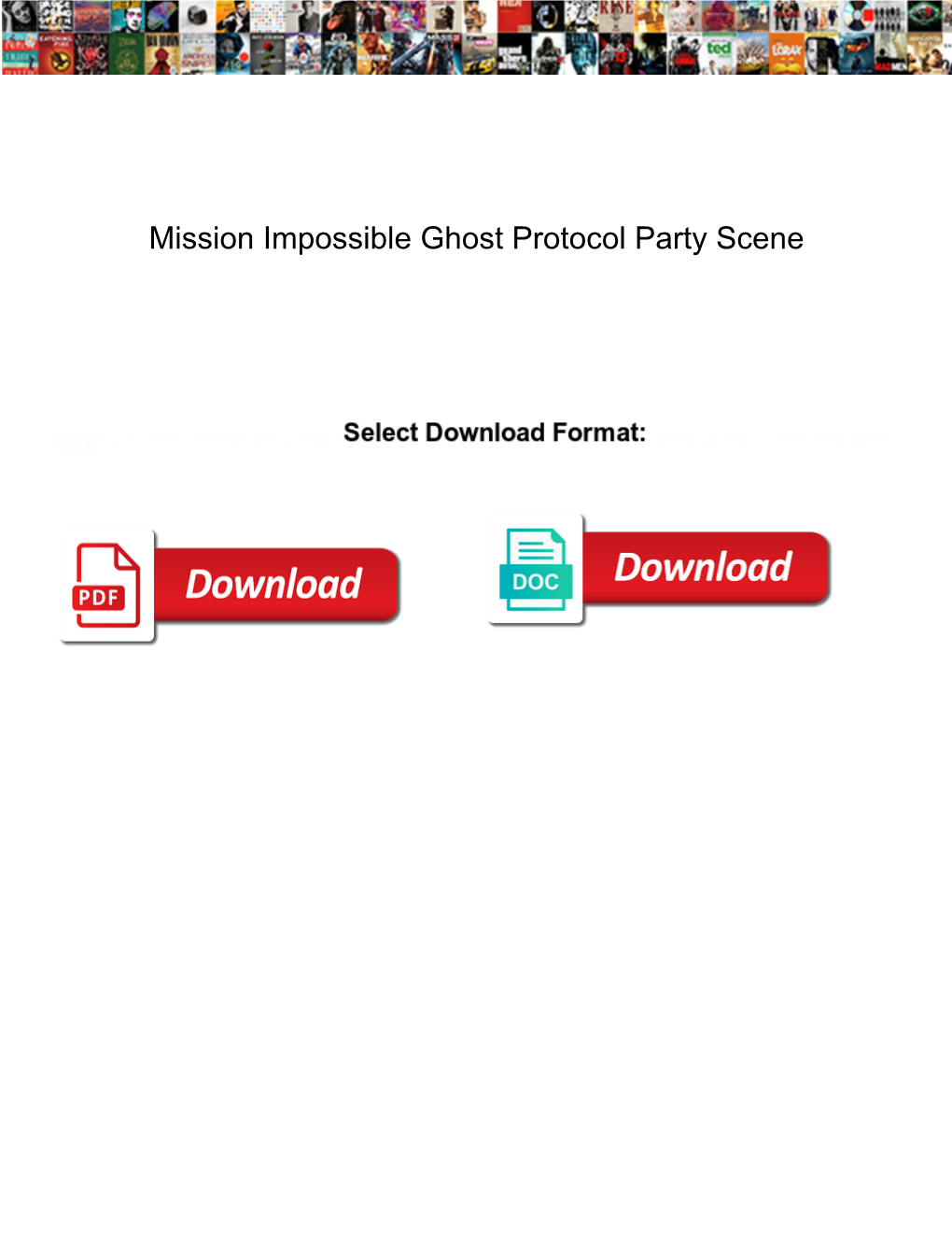 Mission Impossible Ghost Protocol Party Scene
