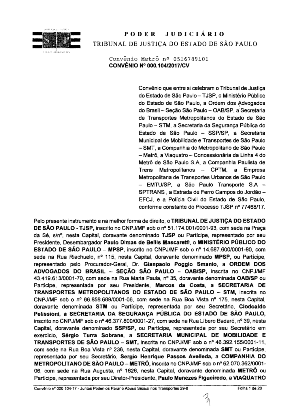 Poder Judiciário Tribunal De Justiça Do Estado De São Paulo