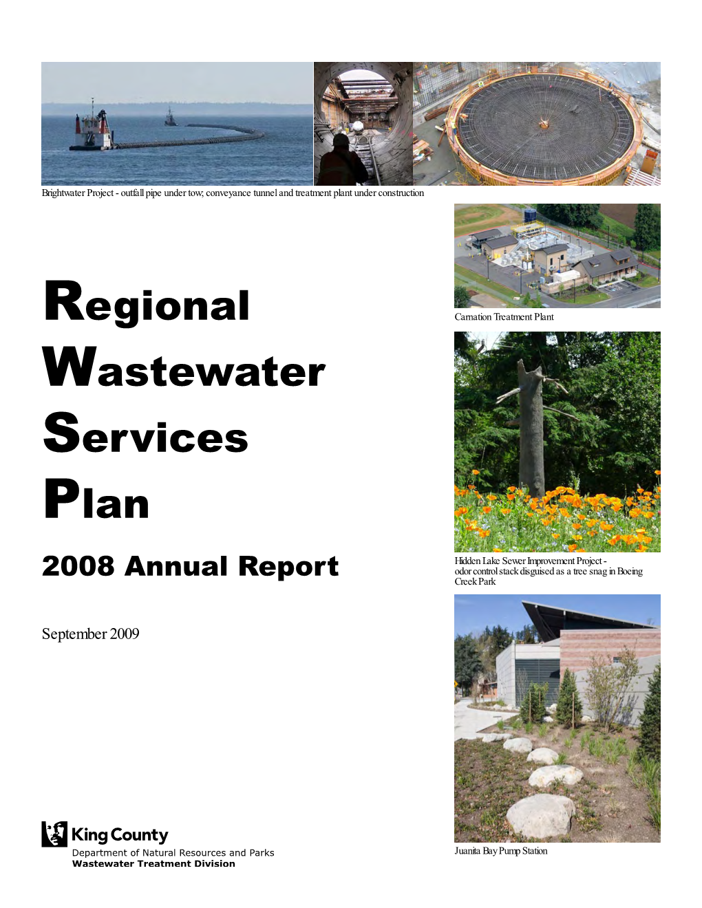 Regional Wastewater Services Plan (RWSP) RWSP 2008 Annual Report