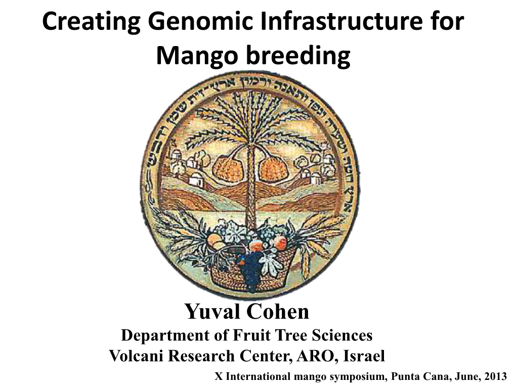 Creating Genomic Infrastructure for Mango Breeding