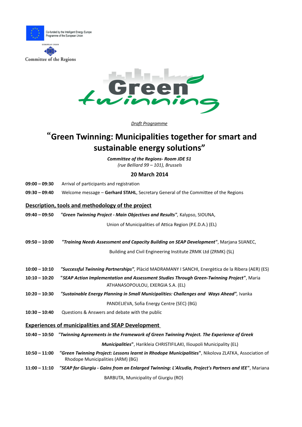 Programme Green Twinning