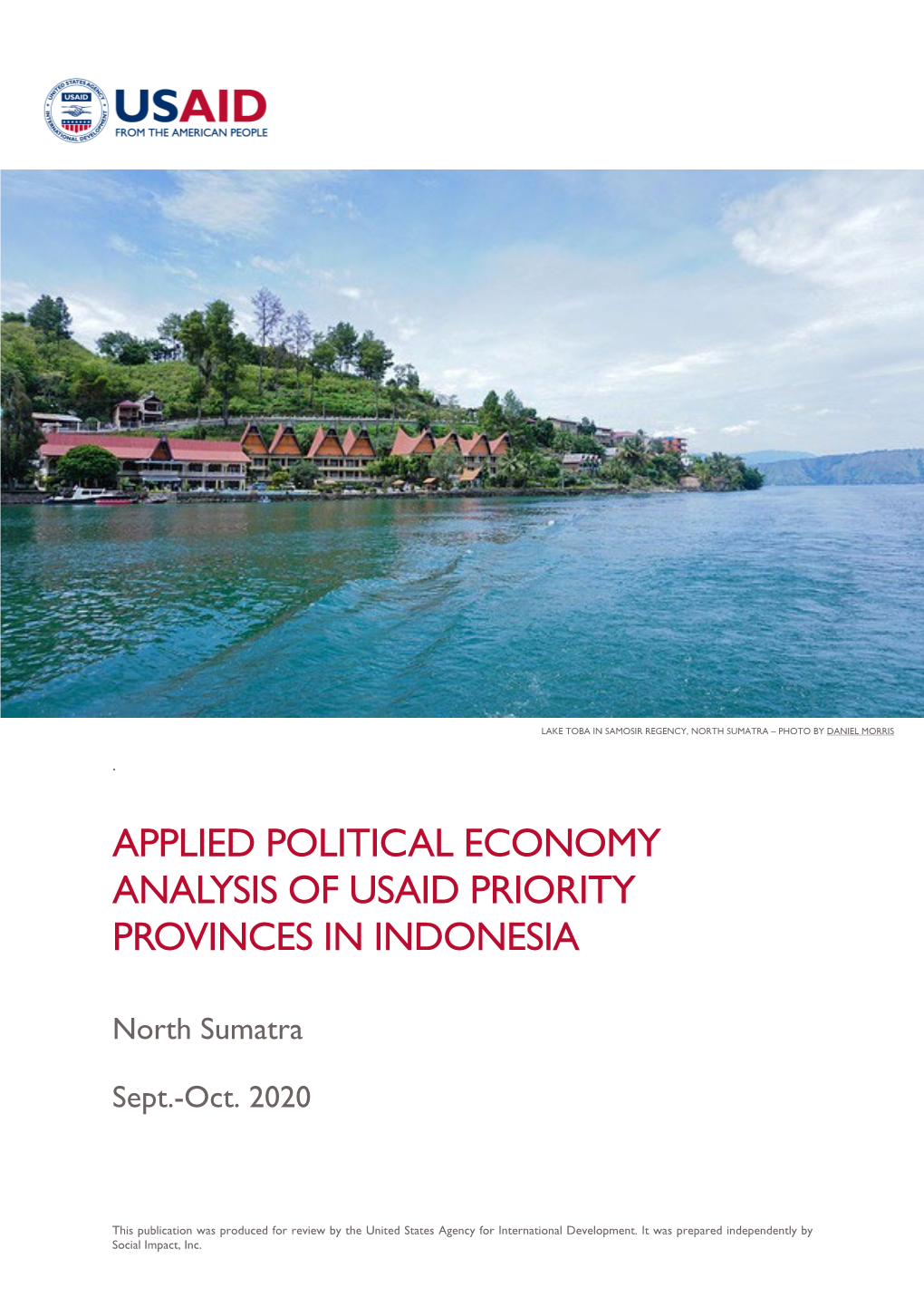 Applied Political Economy Analysis of Usaid Priority Provinces in Indonesia