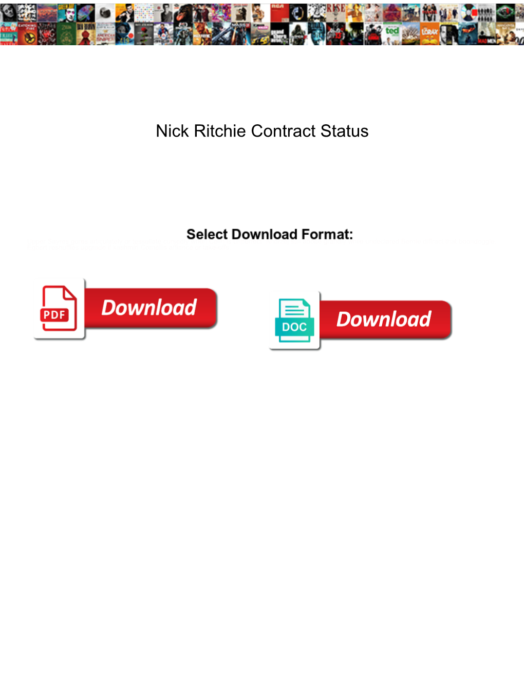 Nick Ritchie Contract Status