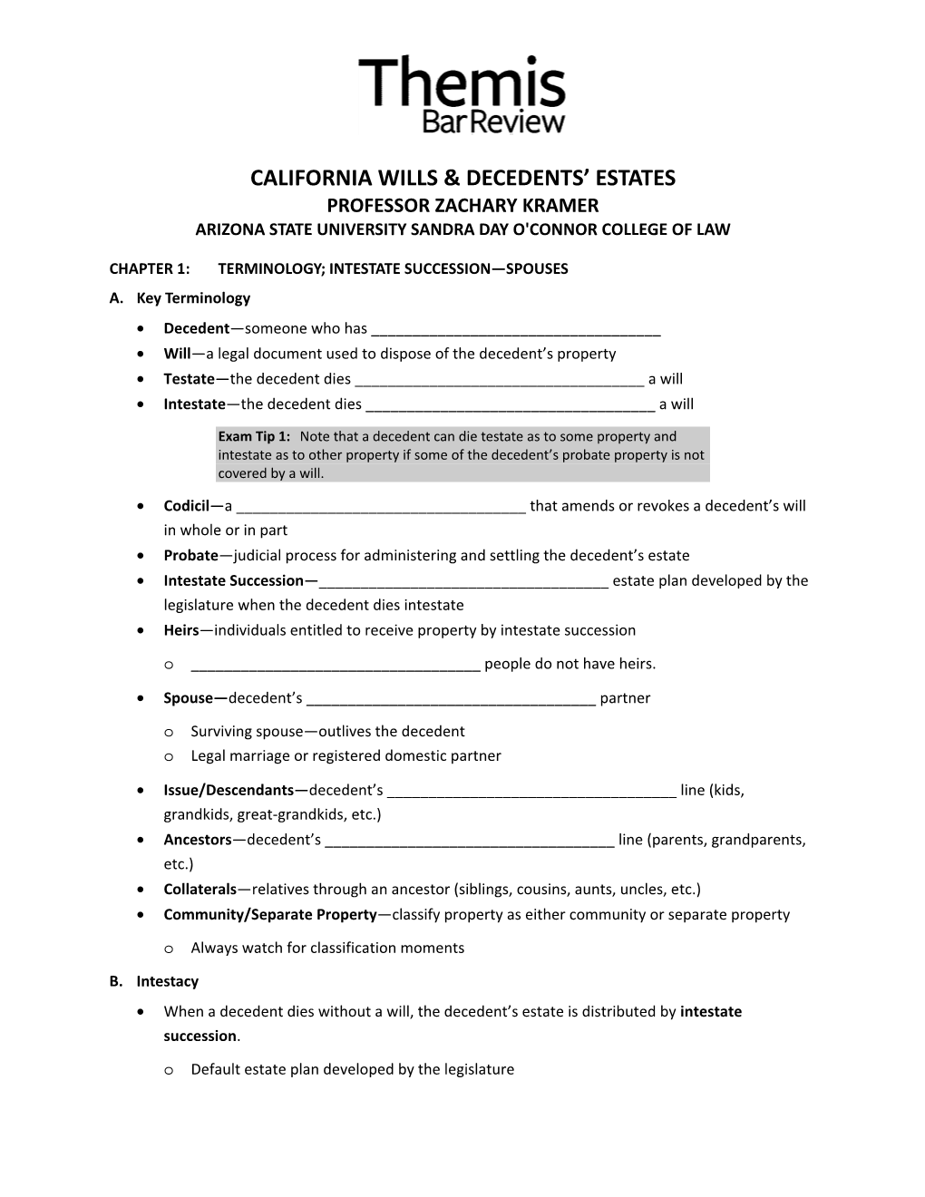 California Wills & Decedents' Estates