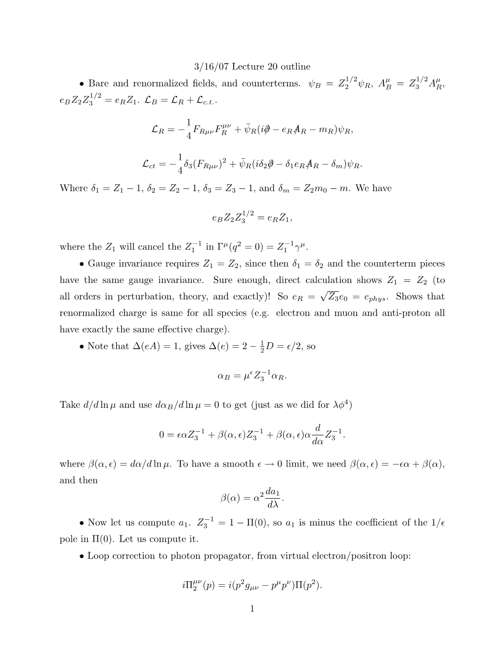 Beta Functions of QED And