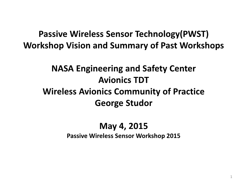 Passive Wireless Sensor-Tag(PWST)