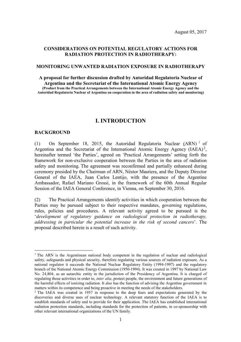 Regulatory Actions in Radiotherapy