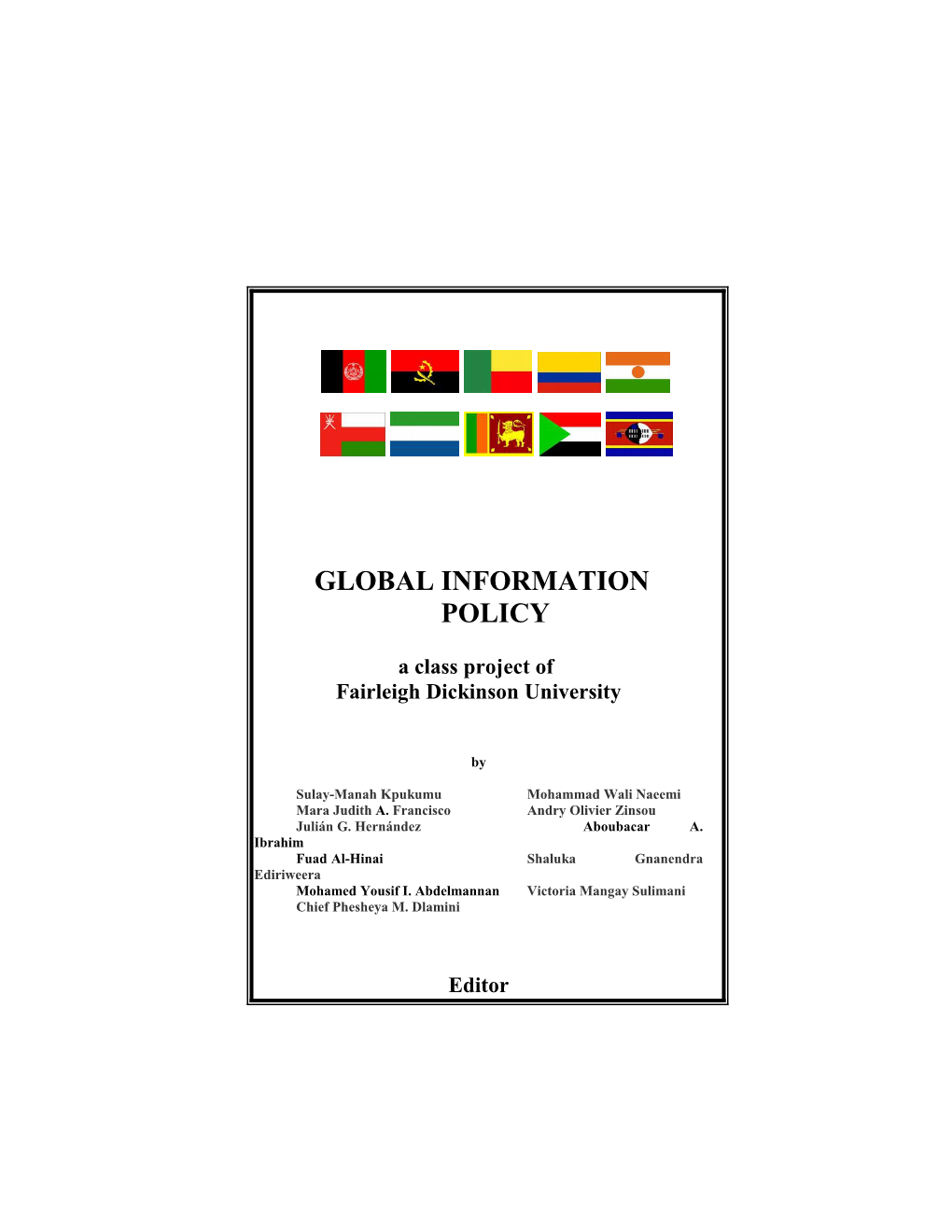 Global Information Policy